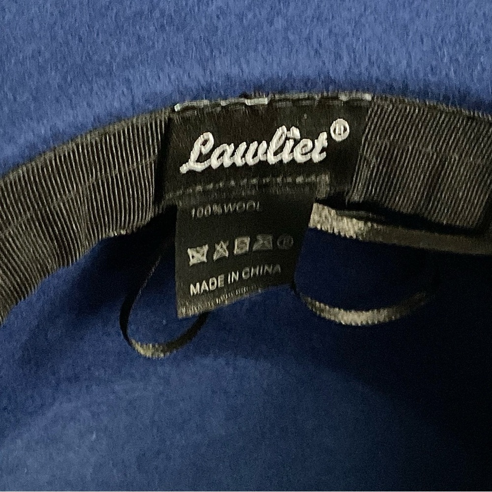 Lowliet Elegant Royal Blue Wool Women's Dress Hat with Satin Bow NEW - Picture 7 of 8